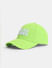Neon Green Logo Print Baseball Cap_409505+2